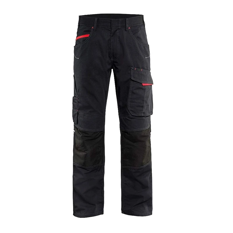 Blakläder 149513309956D120 Service Trousers, Black/Red, Size D120