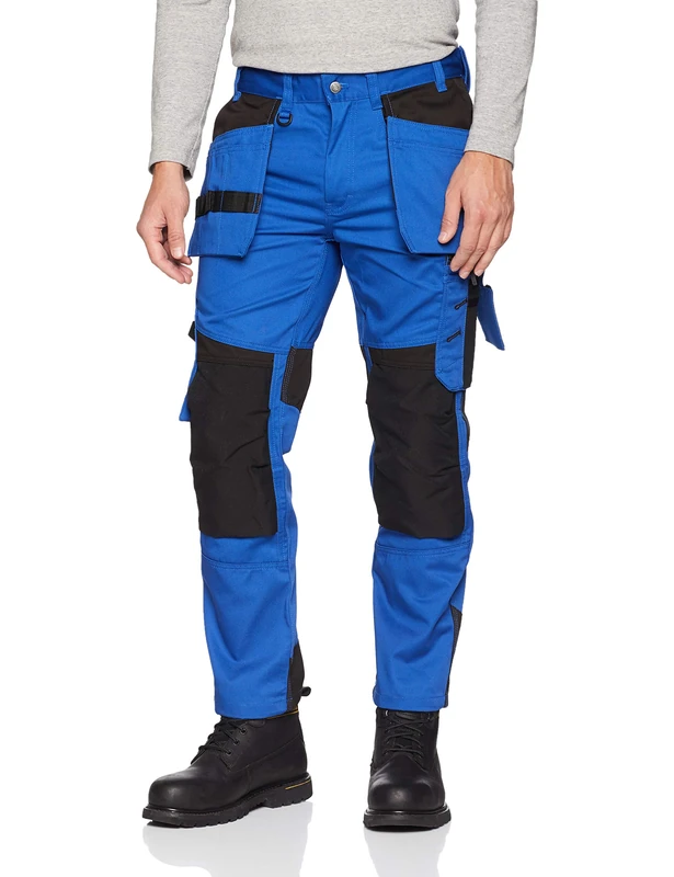 Blakläder 155518608599D92 Craftsman Trousers, Cornflower Blue/Black, D92