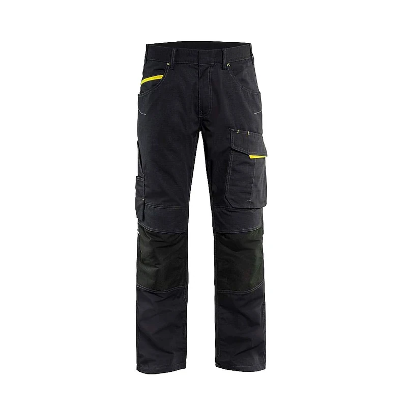 Blakläder 149513309933C44 Service Trousers, Black/Yellow, C44
