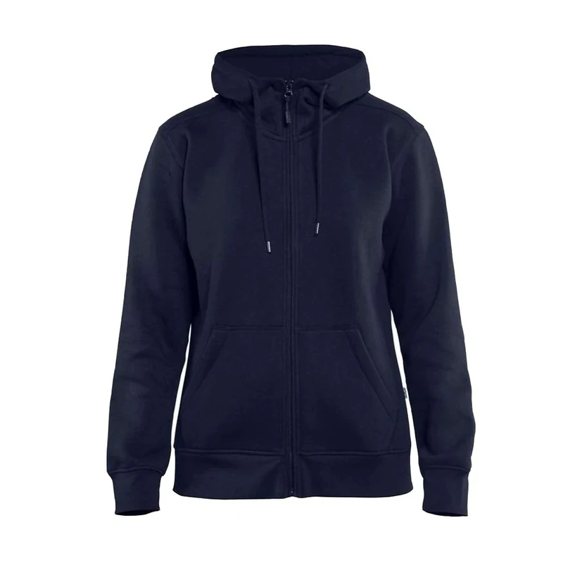Blakläder 339510488800S Ladies Hoodie Size with Full Zipper in Navy Blue, S