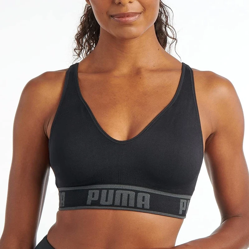 PUMA Women's Puma Women's Solstice Seamless Sports Bra, Black, M UK