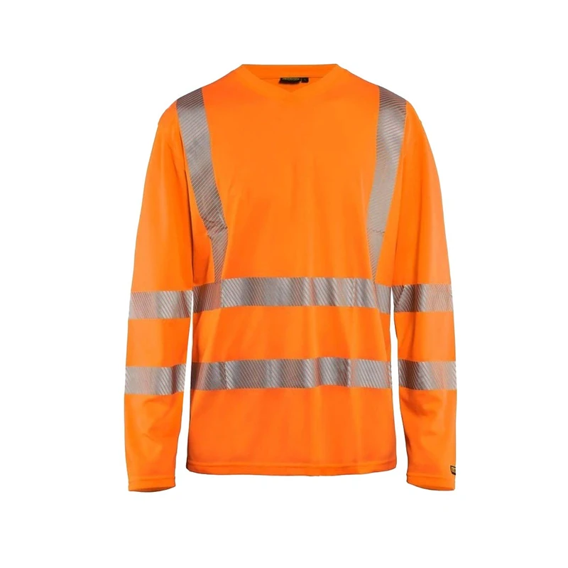 Blakläder 338510135300L High-Vis Long Sleeve Shirt, Orange, Large