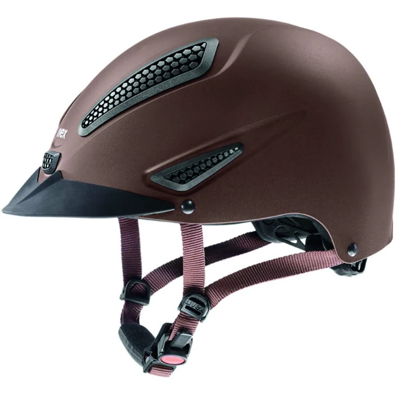 uvex Perfexxion II - Sturdy Riding Helmet for Men and Women - Individual Fit - Optimized Ventilation - Brown Matt - 59-61 cm