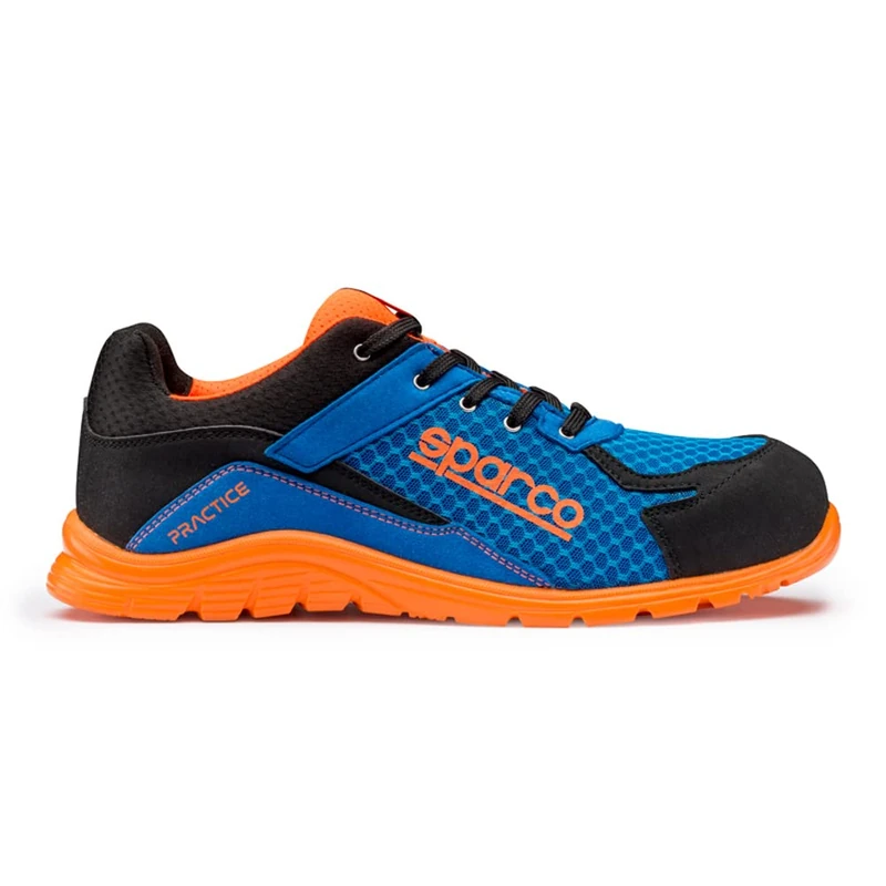 Sparco Lightweight Safety Shoes Practice S1P Niki Blue/Orange EU Size 48 - Image 1