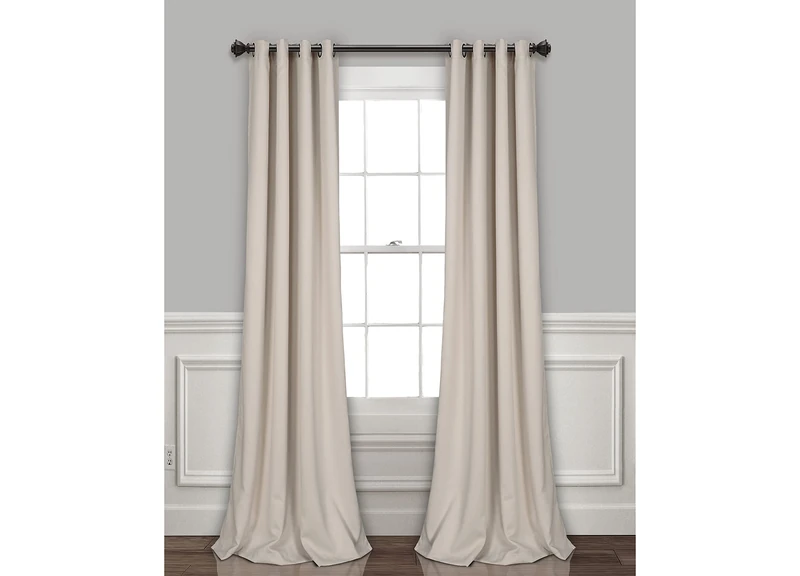 Lush Decor Insulated Grommet Blackout Curtains Panel Pair, 52" W x 84" L, Wheat