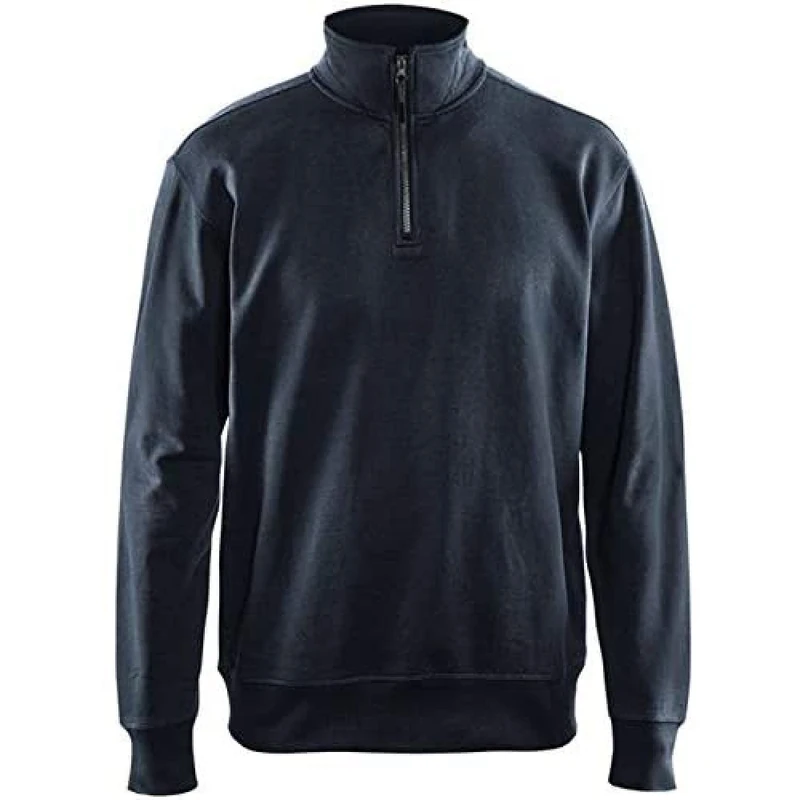Blakläder 3369115886004XL Sweatshirt Size with Half-Zip in Dark Navy Blue, 4Xl