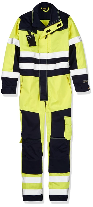 Blakläder 637815143389C60 "Multinorm" Overall, Yellow/Navy Blue, Size C60