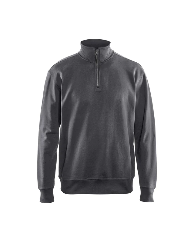 Blakläder 3369115898004XL Sweatshirt Size with Half-Zip in Dark Grey, 4Xl