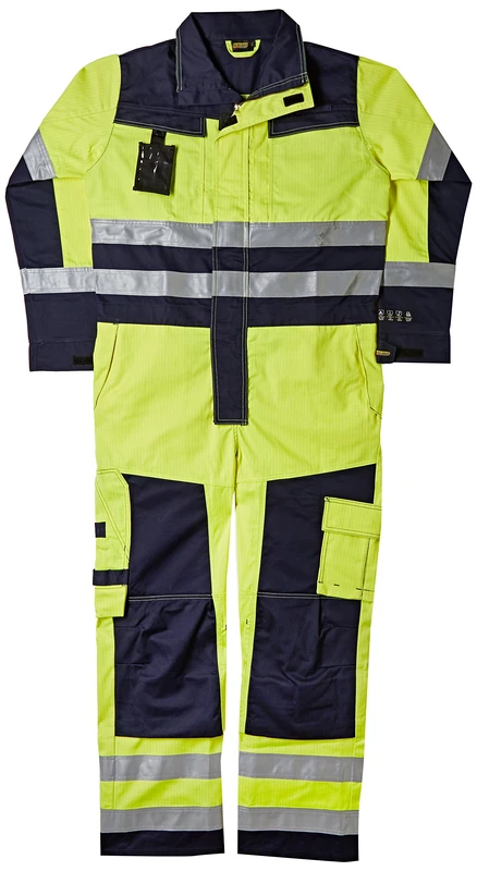 Blakläder 637815143389C52 "Multinorm" Overall, Yellow/Navy Blue, Size C52