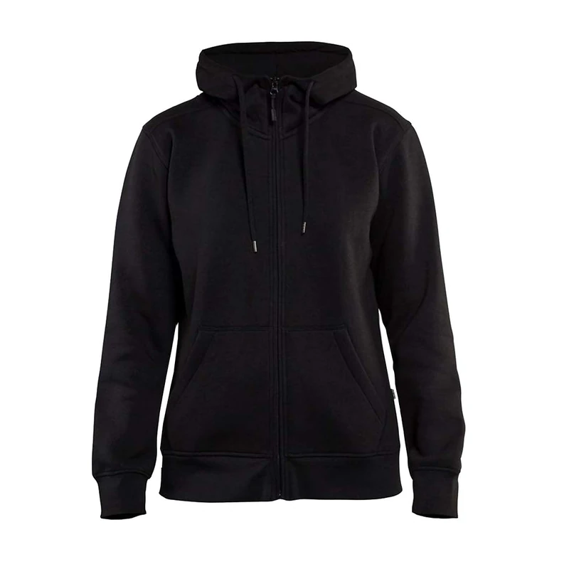 Blakläder 339510489900XXL Ladies Hoodie with Full Zipper, Black, 2X-Large
