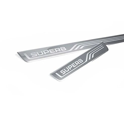 Skoda 3 V0071303 Entrance Skirting Set Stainless Steel 4 Rails V + H with Superb Lettering