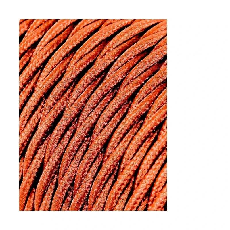 EDM Braided Textile Cable 2 x 0.75 mm C-20 Silk Brown 5 m