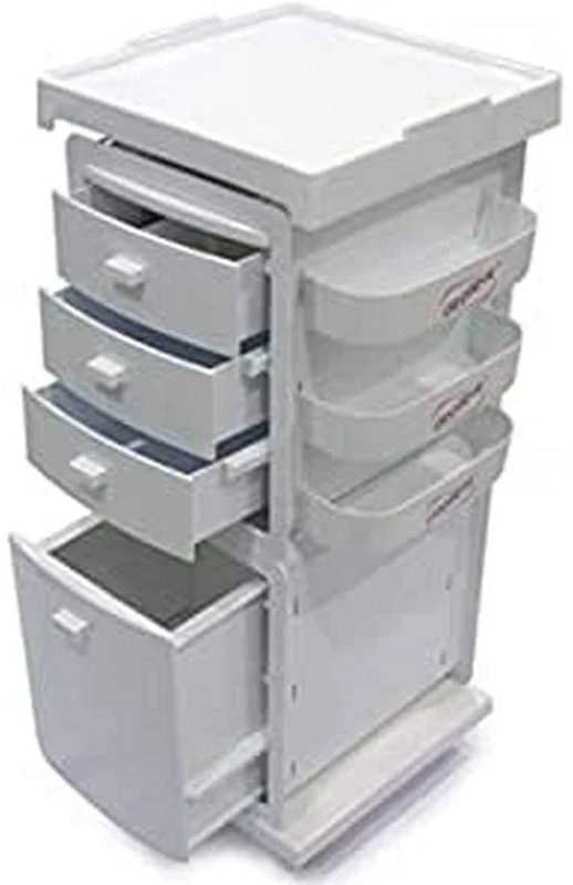 Depiléve Depilève Work Trolley Tray, 38 cm Length x 38 cm Width x 93 cm Height, White 2950 g - Image 1
