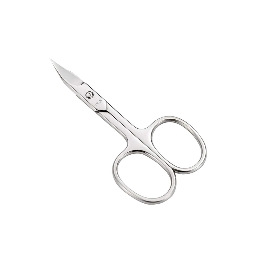 LIVINGO Premium Nail Scissors Multi-Purpose Stainless Steel Manicure Pedicure Beauty Grooming Kit for Eyebrow, Facial, Toenail, Dry Skin Curved Blade 9cm