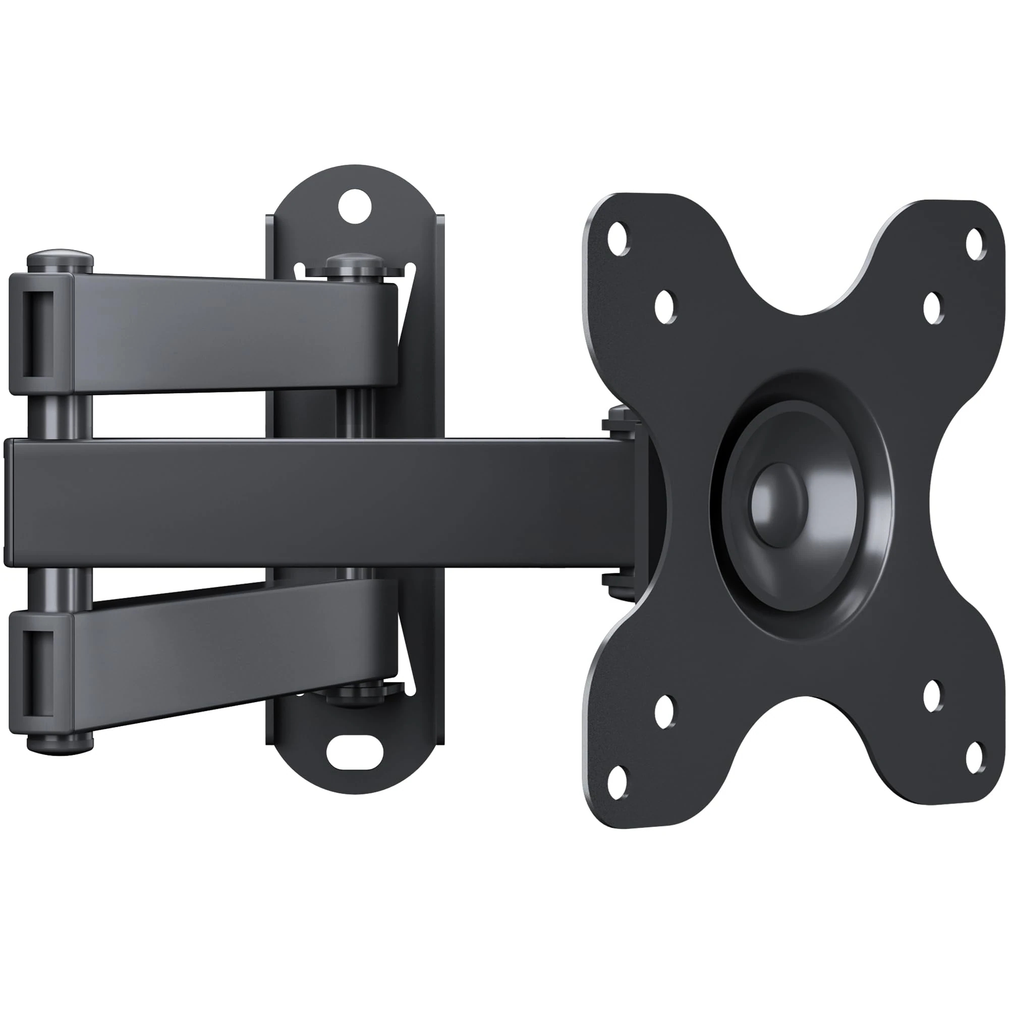BONTEC Universal Tilting TV Wall Mount, Fits 13-30 Inch Curved and Flat TVs up to 15kg, Full Motion Adjustment, Space-Saving TV Wall Bracket, Retracts 50mm from Wall, VESA 75x75/100x100mm