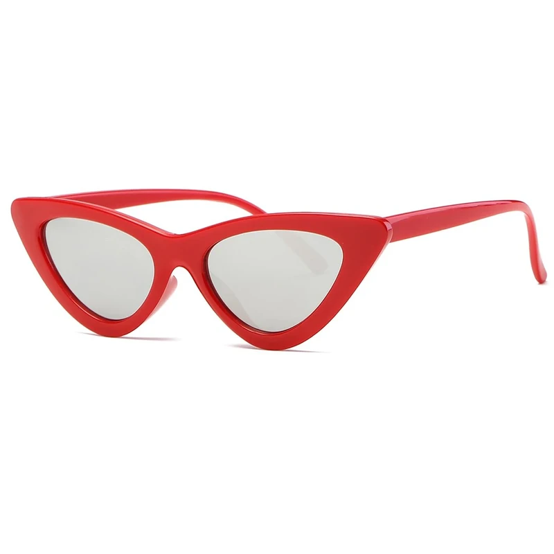 kimorn Cat Eye Sunglasses for Women - Red & Silver K0566 - Image 1