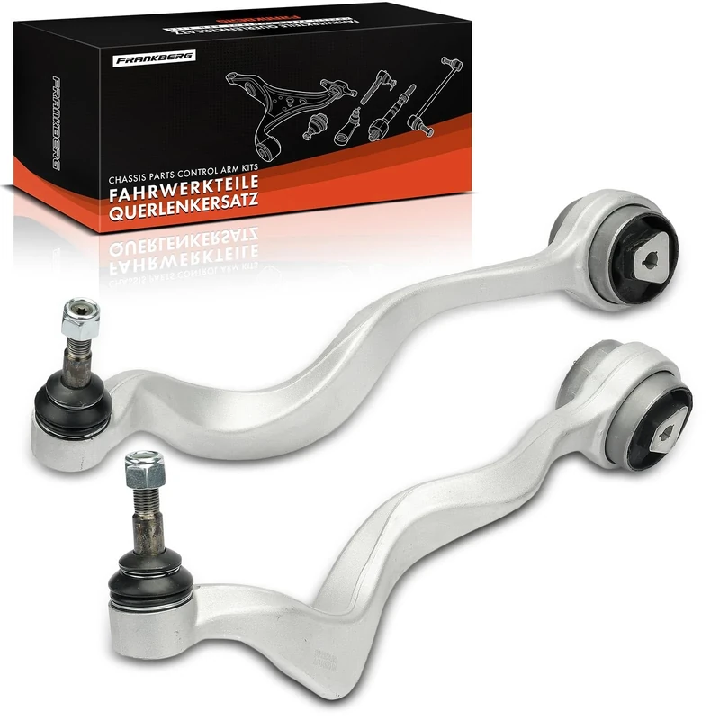 Frankberg 2x Wishbone Arm Front Axle Compatible with 5 Series E60 5 Series Touring E61 520 523 525 530 540 545 550 M M5 2003-2010 Replace# 31126774826