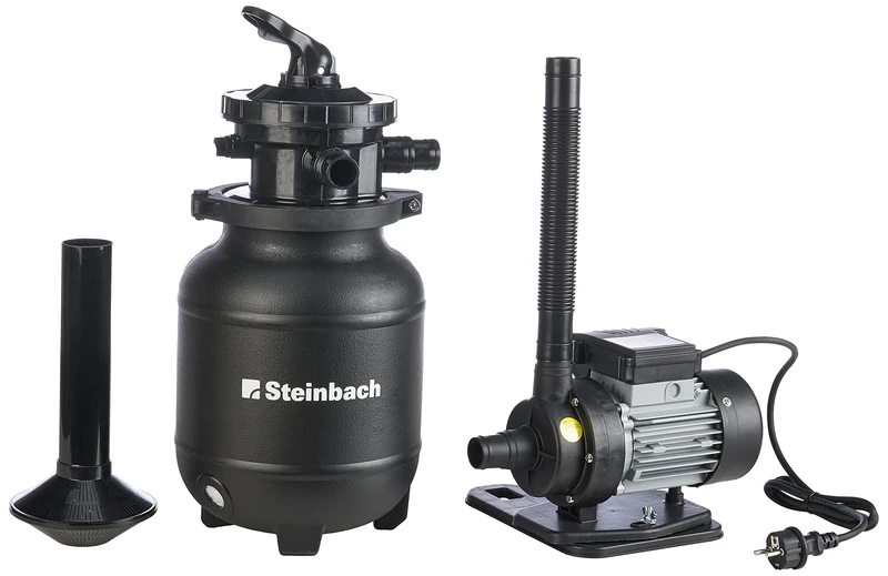 Steinbach 040386 Speed Clean Active Balls plus sand filter system, circulation capacity 3.8 m³ / h, 230 V / 200 watts, connection Ø 32/38 mm, 320 g filter balls