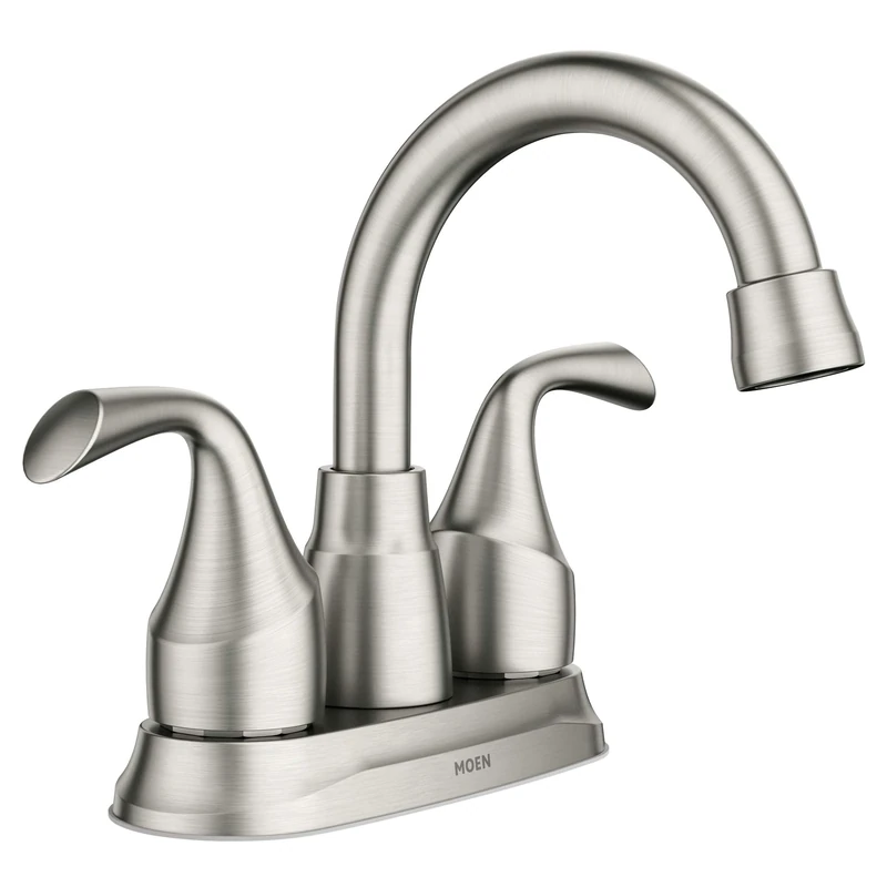 MOEN Idora 4 in. Centerset 2-Handle Bathroom Faucet in Spot Resist Brushed Nickel