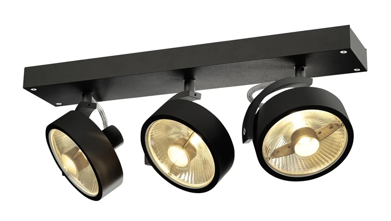 SLV Surface-Mounted Wall and Ceiling Light KALU/Internal Ceiling and Wall Illumination, Surface-Mounted Light, Wall-Mounted Light, Ceiling spot / GU10 75W Black