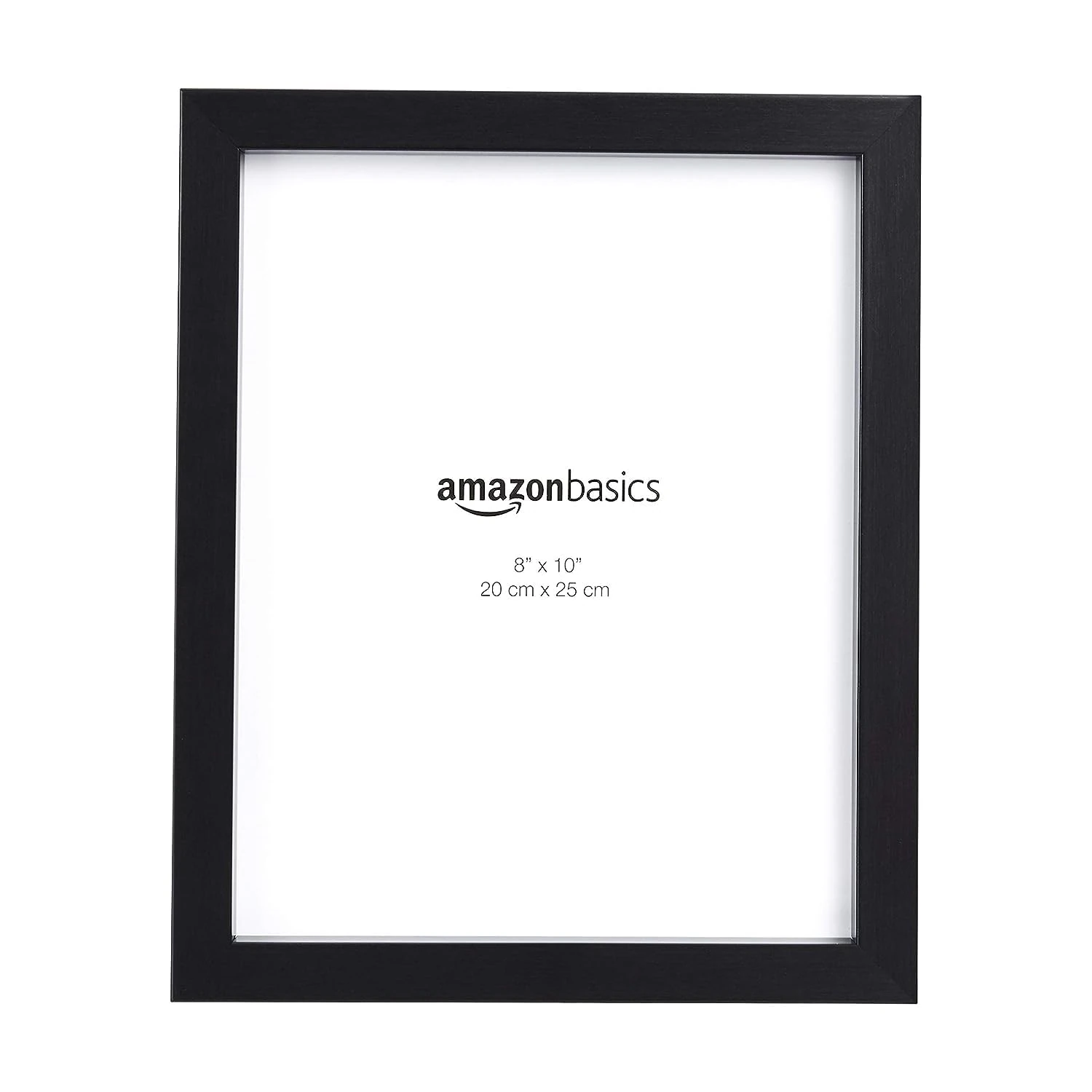 Amazon Basics Rectangular Photo Frame for Tabletop and Wall Display, 2-Pack, Black, 20 cm x 25 cm