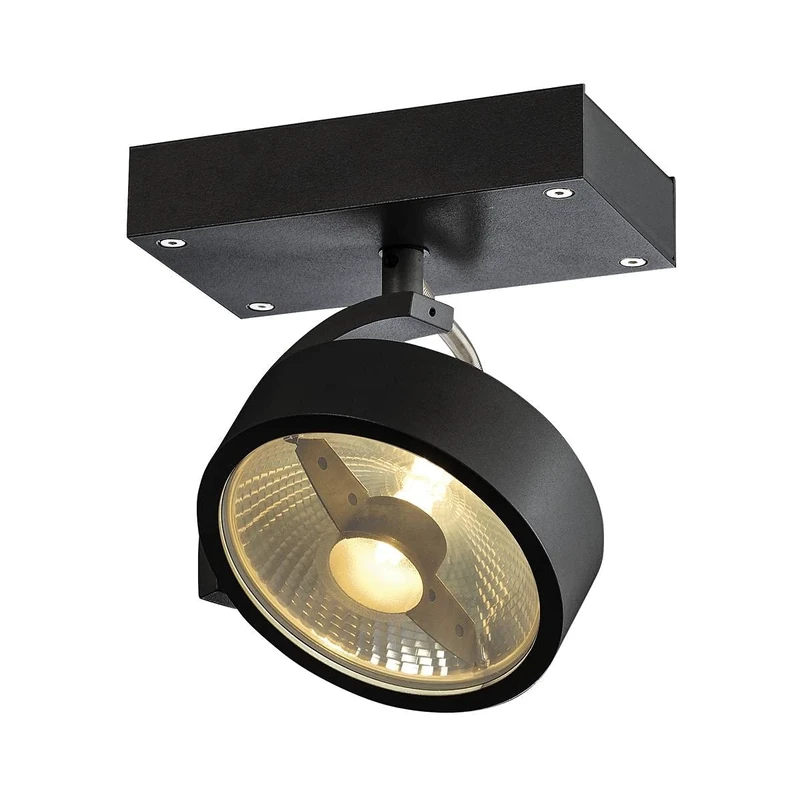 SLV Surface-Mounted Wall and Ceiling Light KALU/Internal Ceiling and Wall Illumination, Surface-Mounted Light, Wall-Mounted Light, Ceiling spot / GU10 75W Black