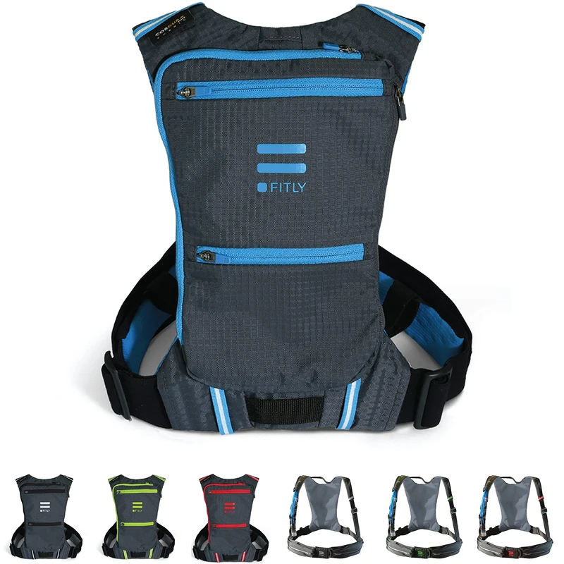 FITLY Minimalist Running Pack | Unisex Running Backpack with Phone Holder, Storage & Thoracic Belt | Carry Personal Items When Running | Running Gear Men & Women | Lightweight running water backpack - Image 1