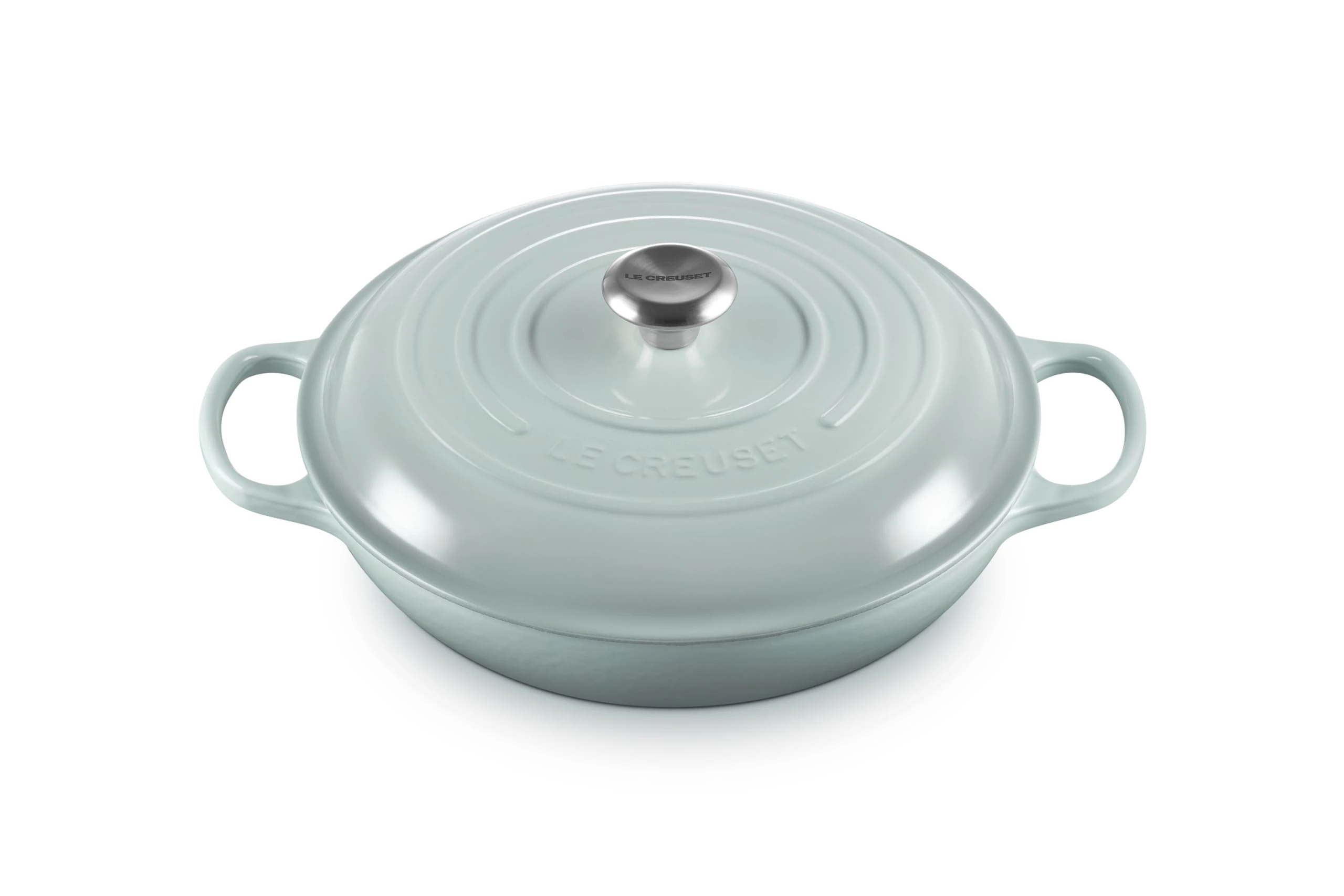 Le Creuset Enameled Cast Iron Signature Braiser, 3.5 qt., Sea Salt