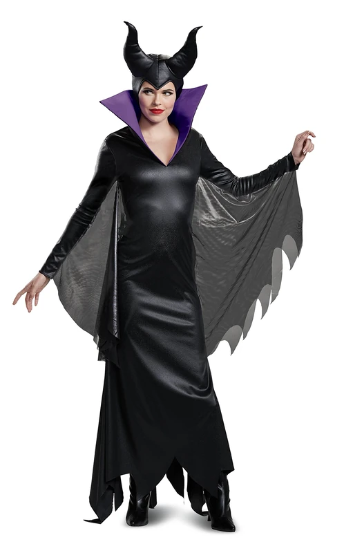 DISGUISE Women's Maleficent Deluxe Adult Costume Size, Black, Large (12-14) US