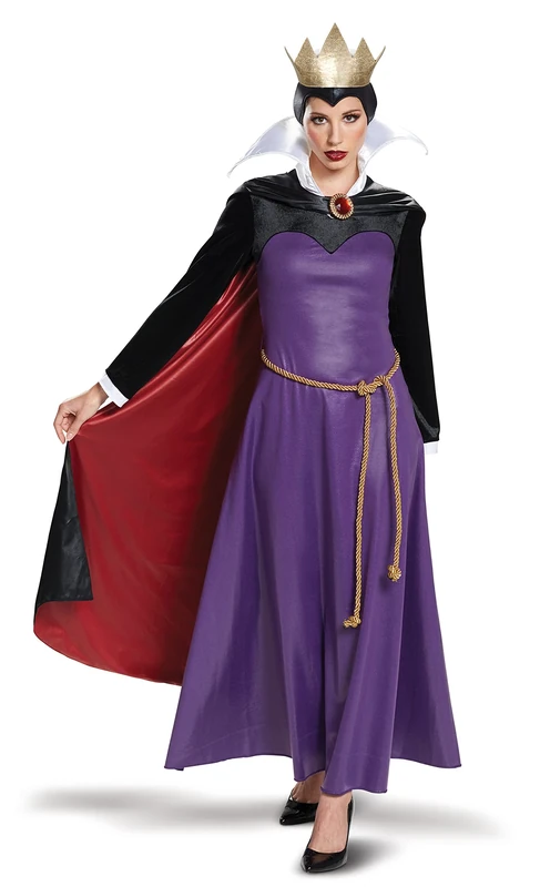 Disguise 67475N Evil Queen Deluxe Adult Costume Disney Villains Sized, Solid, Purple, S