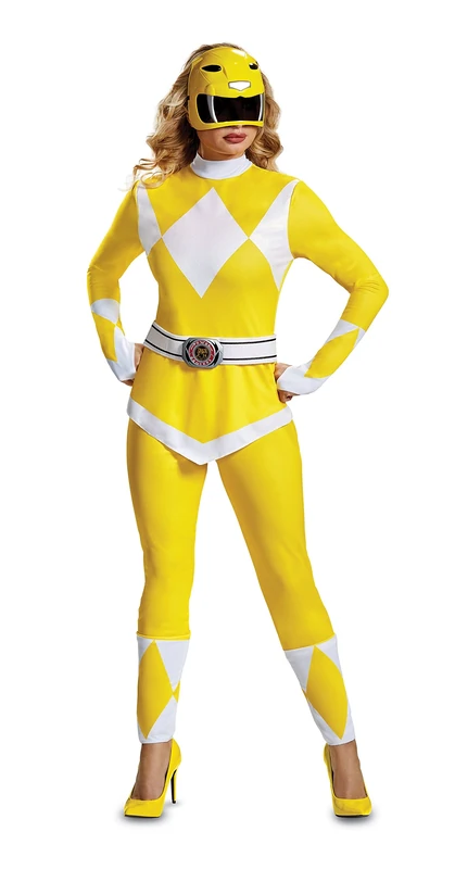 DISGUISE 67364N Yellow Ranger Adult Costume Power Sized, S