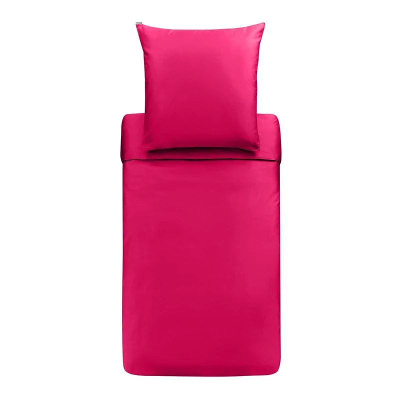 Bassetti 9234131 Plain Bed Linen 100% Cotton Sateen in Fuchsia 1180 - K2 Dimensions: 200 x 200 cm