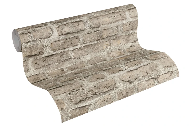 A.S. Creation Bude Brick Effect Wallpaper 36139-4 Grey/Beige