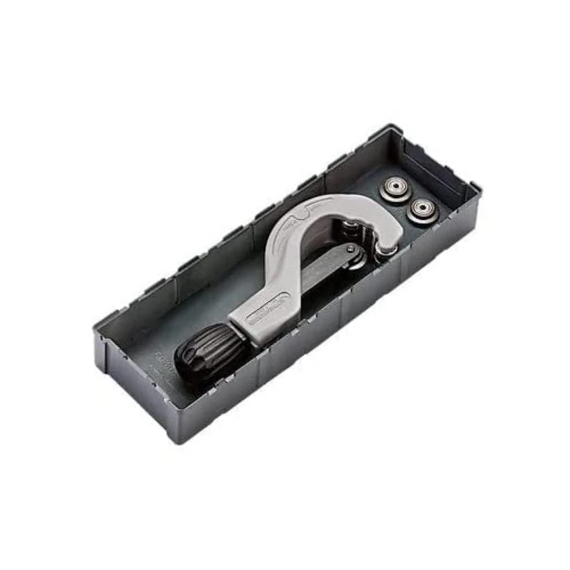 Rothenberger 1000002192 Cutter with Ratchet Telescopic Guide and Spare Cutting Wheel for Stainless Steel Pipe Tube Cutter INOX Plus Wheels Diameter 60 mm with Quick Adjustment – Grey