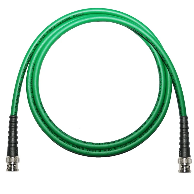 75 Ohm BNC to BNC Lead Van Damme Coaxial Cable RG59, Video, CCTV, Word Clock (25 M, Green)