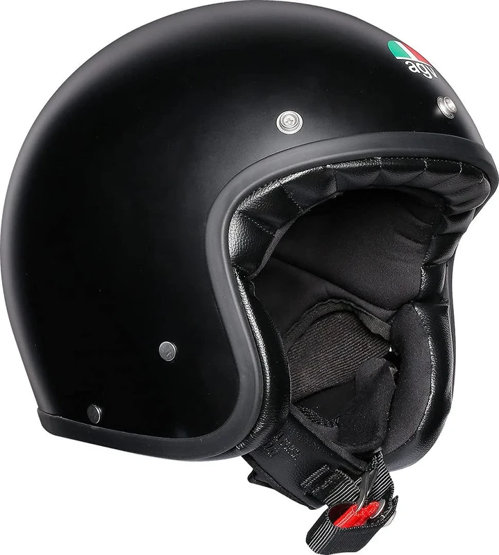 AGV Legends X70 Open Face Motorcycle Helmet, Matt Black - Image 1