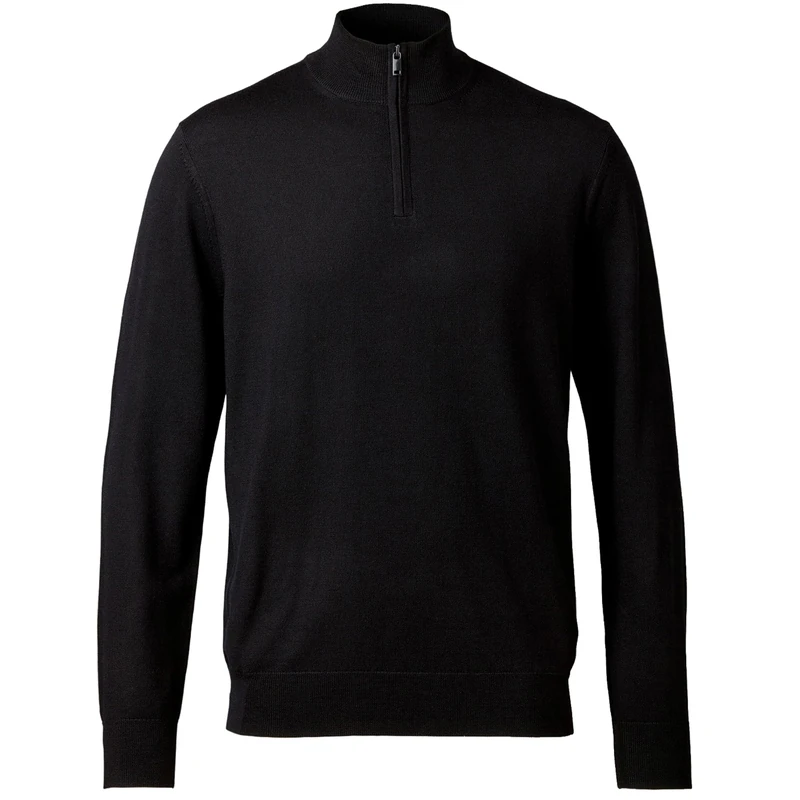 Charles Tyrwhitt Men's Navy Merino Wool 1/4 Zip Jumper