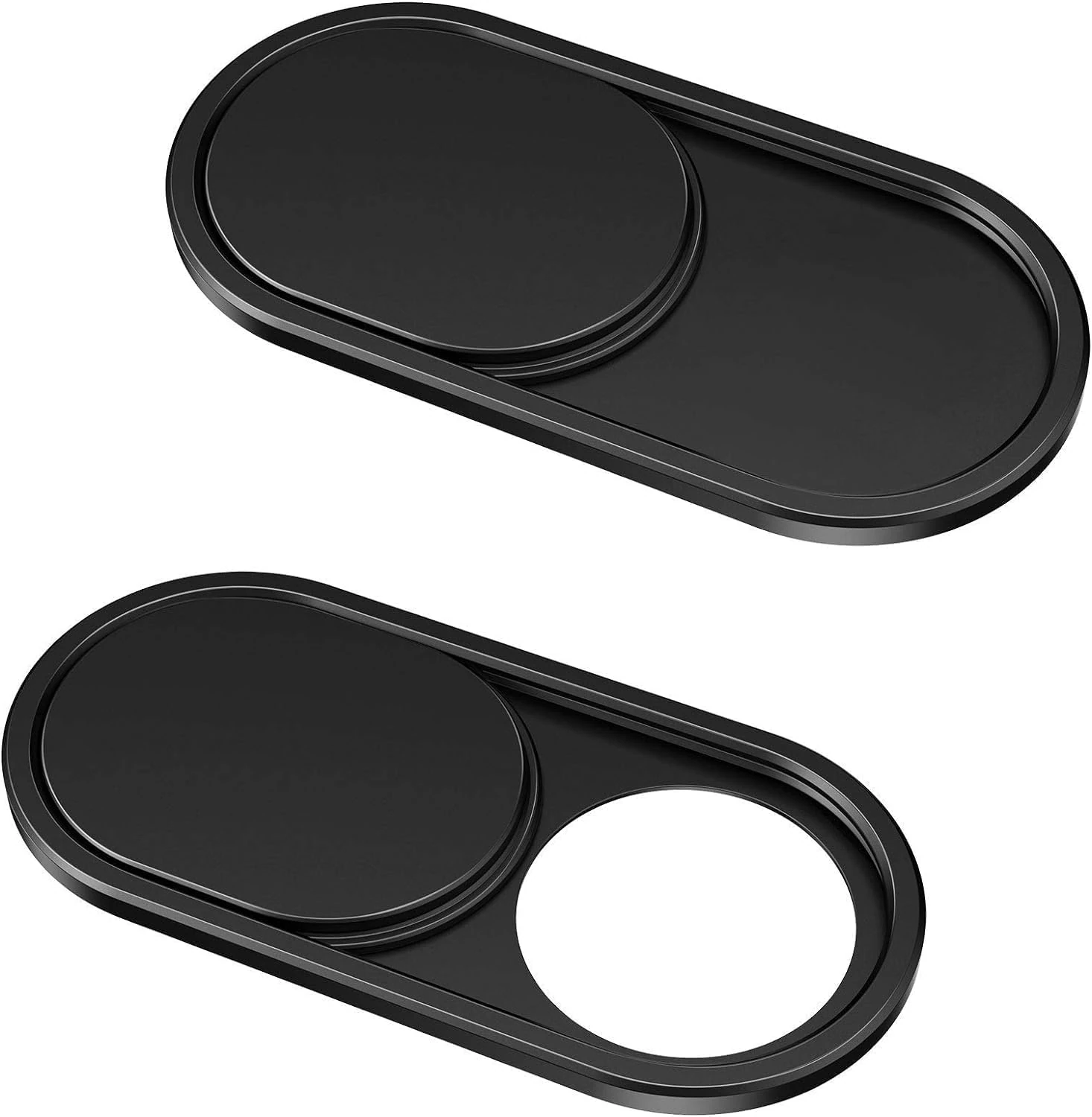 CloudValley Metal Webcam Cover Slider [2-Pack], 0.6 mm Ultra-Thin Privacy Protector for Laptop, MacBook Air Pro*, Tablet, PC, iPhone, iPad, for Tesla Accessories Gadget [Black]