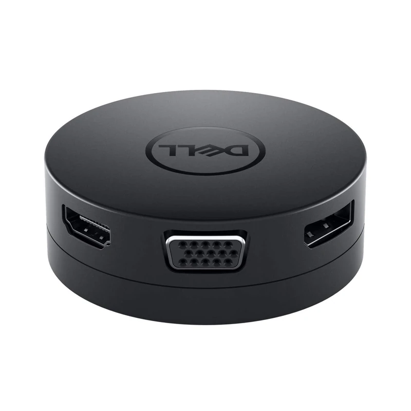 Dell DA-300 Adapter Base, Black, Wired, USB 3.0 (3.1 Gen 1) Type-C, USB Type A, 10/100/1000 Mbit/s