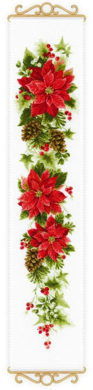 RIOLIS Cross Stitch Kit - 1729 - Poinsettia Banner
