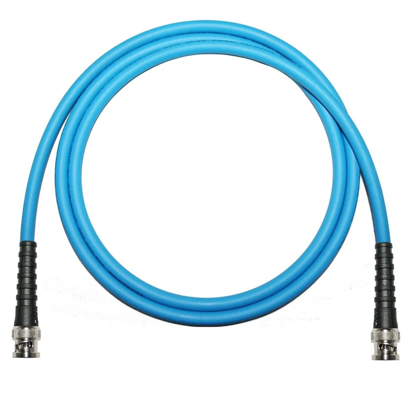 75 ohm BNC to BNC Lead. Van Damme Coaxial Cable. RG59, Video, CCTV, Word Clock (25m, Blue)