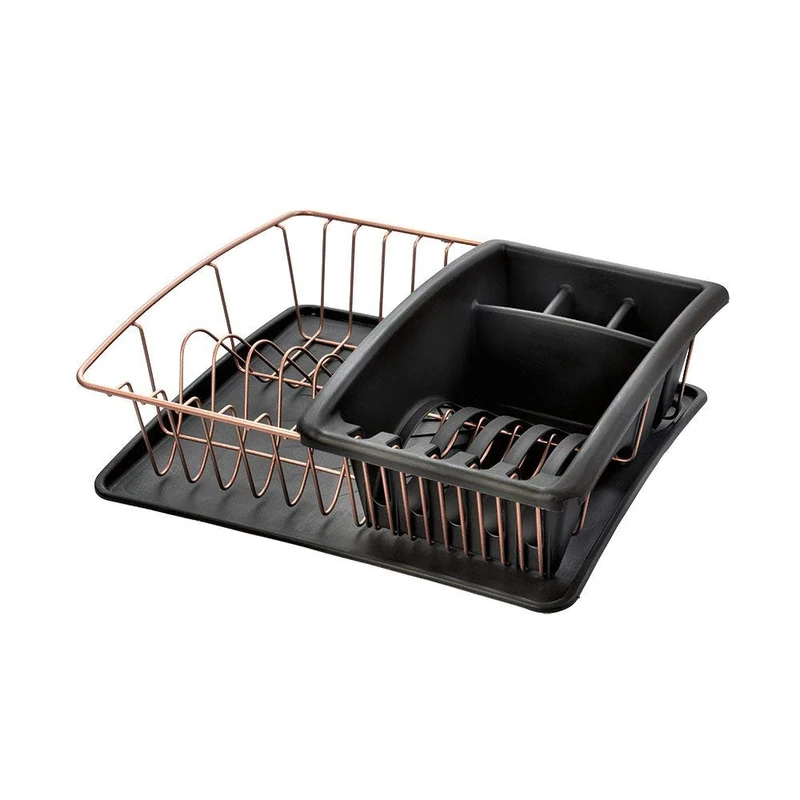 Metaltex AQUATEX COPPER - Dish Drainer with Tray. Poly Copper Finish