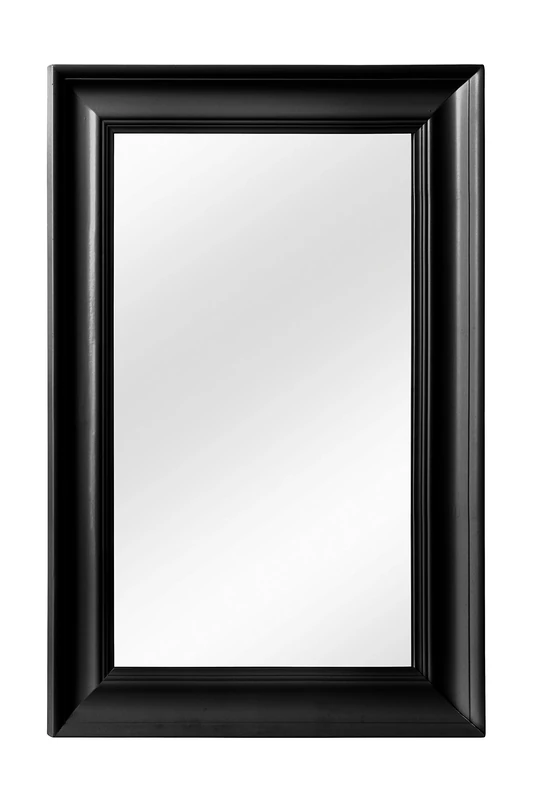 Premier Housewares Urban Wall Mirror, Matte Black, 4 x 60 x 90 cm