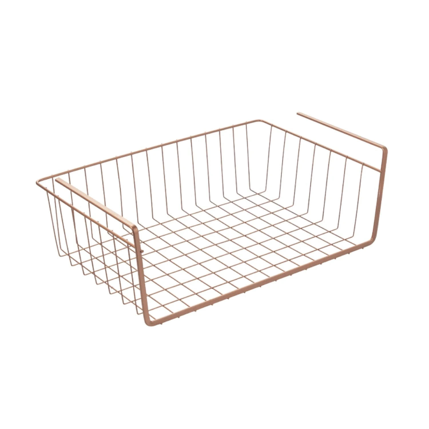 Metaltex Kanguro Undershelf Basket - Multipurpose, Space-saving Organiser for Home and Kitchen Essentials or Bathroom Products - Polytherm Copper, 40 x 26 x 14 Centimetres