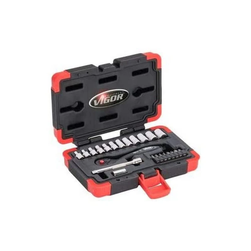 Vigor V3734N Socket Spanner Set 1/4 Inch - Image 1