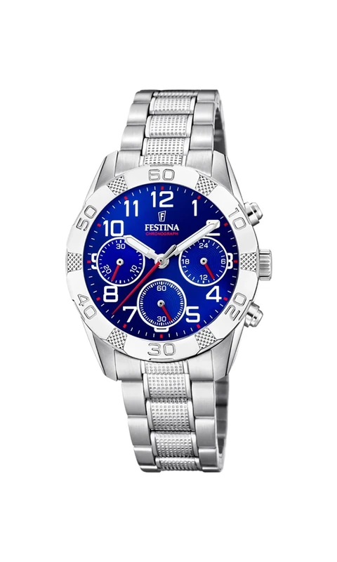 Festina Unisex Child Quartz Watch, Chronograph Display and Stainless Steel Strap F20345/2