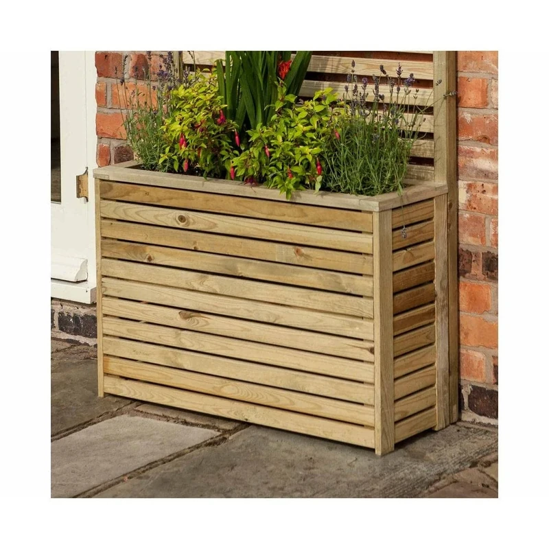 Rowlinson GCPL693 Garden Creations Tall Planter, Natural, 90 x 30 x 60 cm