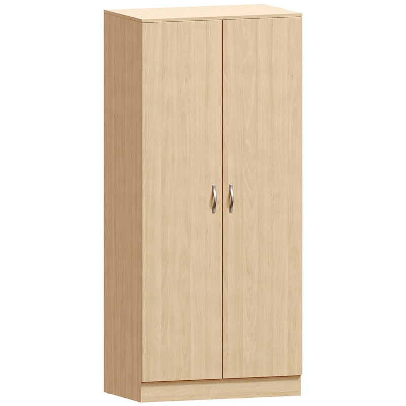Vida Designs Riano Wardrobe, With Shelf & Hanging Rail Bedroom Storage Furniture (Pine, 2 Door)