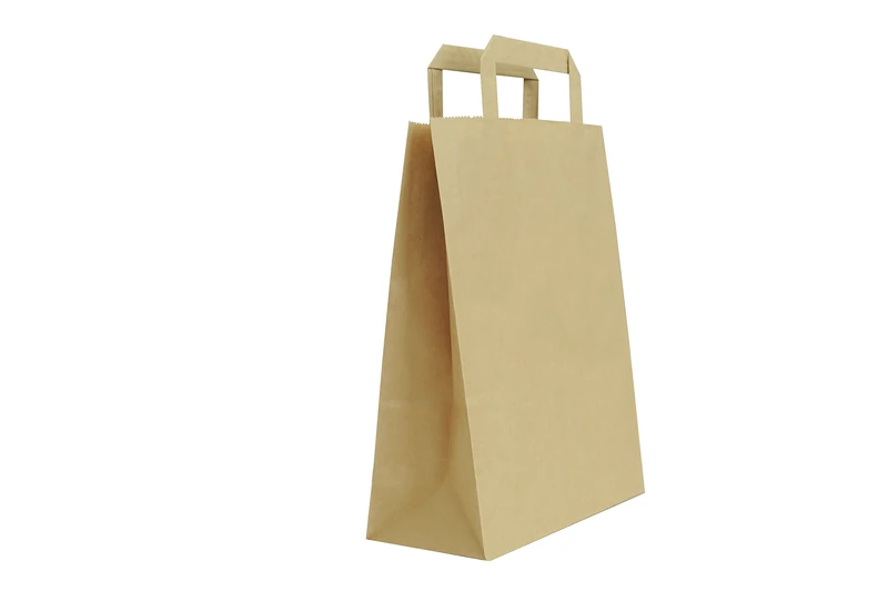 Card dozio – Shopper In Kraft Color Havana, Flat Handle, F. to 22 cm + 10 x 29, Pack of 25