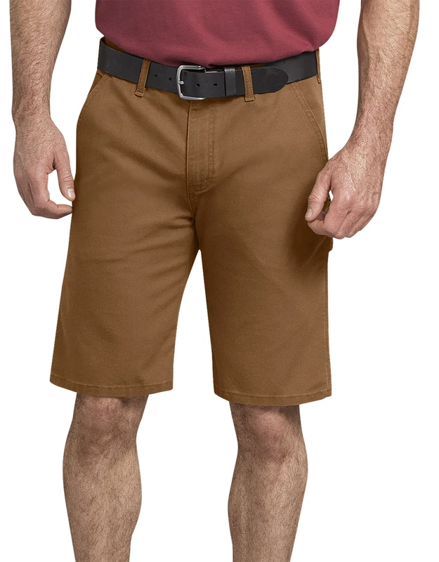 Dickies Men's Tough Max Carpenter Short Work Utility, Stonewashed Brown Duck, 40